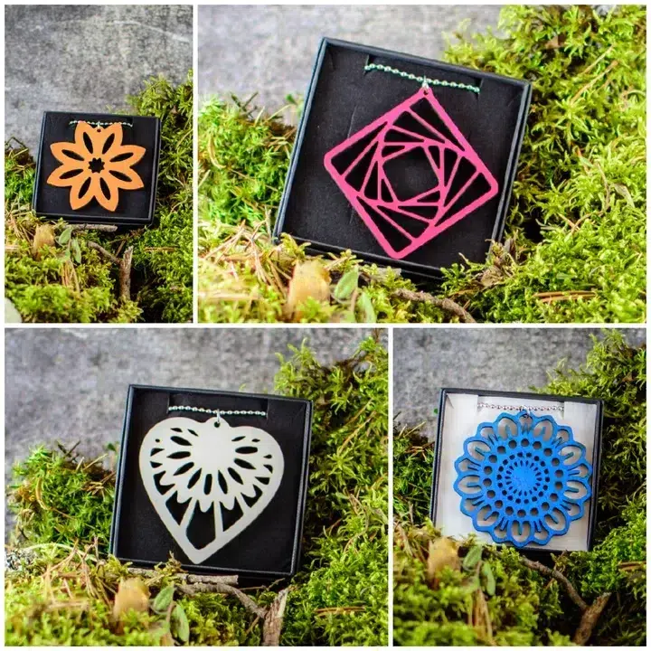 Puiset korvakorut aihki designilta